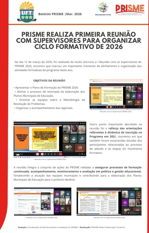 PRISME realiza 1ª reunião com supervisores para o ciclo formativo 2026