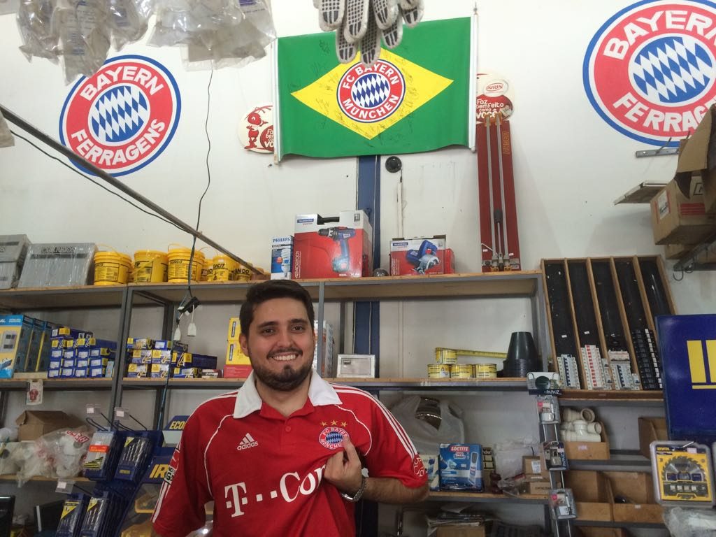 Gustavo Formiga tem orgulho de ser torcercedor do Bayern de Munique e já foi em mais de dez jogos. (Créditos: Sarah Pires)